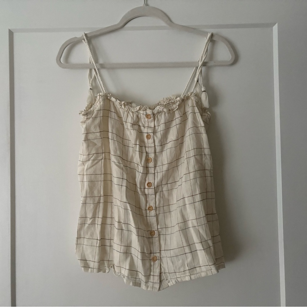 Sezane Windowpane Check tank 36